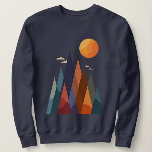 Landscape With Mountains and Sun Sweatshirt