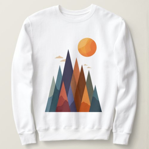 Landscape With Mountains and Sun Sweatshirt