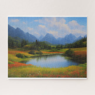 Landscape with Mountains in the Distance Jigsaw Puzzle