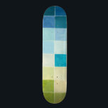 Landscape with Multicolored Pixilated Squares Skateboard<br><div class="desc">Megan Meagher created this piece utilizing a style known as digital pixilation. Artists use computer programs to design and draw their pieces,  producing impressionistic renderings of real world settings. If you love abstract,  experimental art this print is for you!</div>