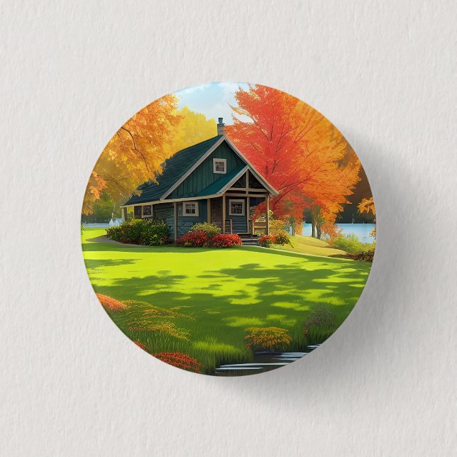 Landscape with Nature Background  Button (Front)