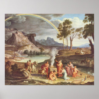 Landscape with Noah's Offering Poster