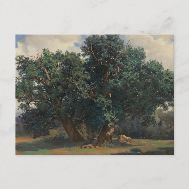 Landscape with Oak Trees by Alexandre Calame Postcard (Front)