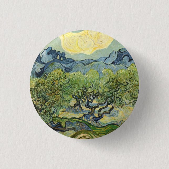 Landscape with Olive Vincent Willem van Gogh   Button (Front)