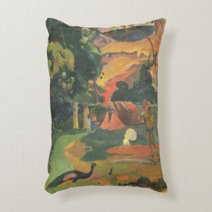 Landscape with Peacocks by Paul Gauguin Accent Pillow