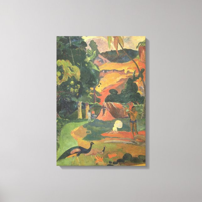 Landscape with Peacocks by Paul Gauguin Canvas Print (Front)