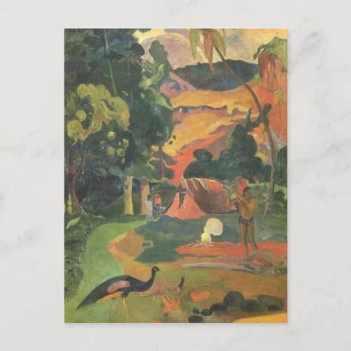 Landscape with Peacocks by Paul Gauguin Postcard