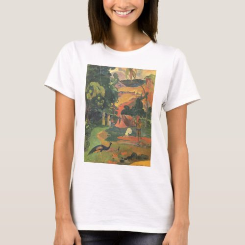 Landscape with Peacocks by Paul Gauguin T_Shirt