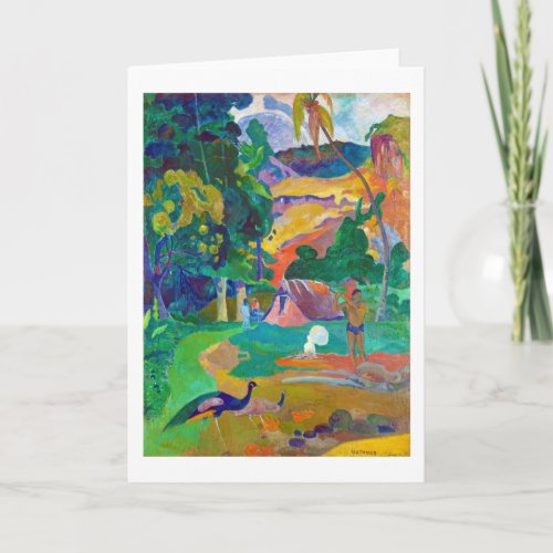 Landscape with Peacocks Gauguin Card