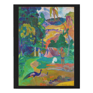 Landscape with Peacocks, Gauguin Faux Canvas Print