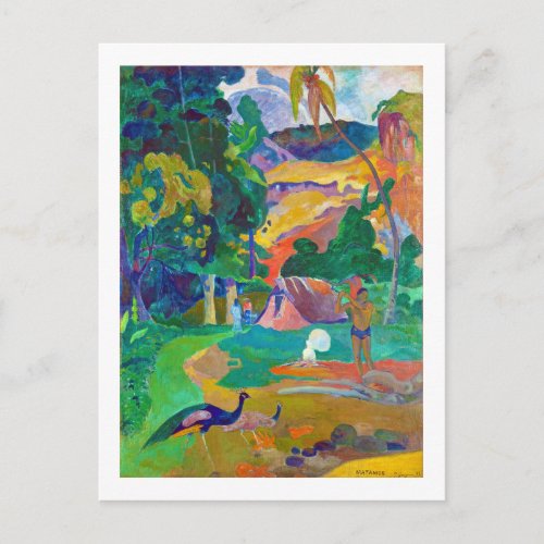 Landscape with Peacocks Gauguin Postcard