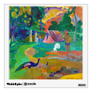 Landscape with Peacocks, Gauguin Wall Decal