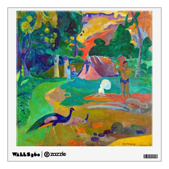Landscape with Peacocks, Gauguin Wall Decal (Front)