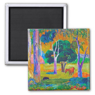 Landscape with Pig and Horse, Gauguin Magnet