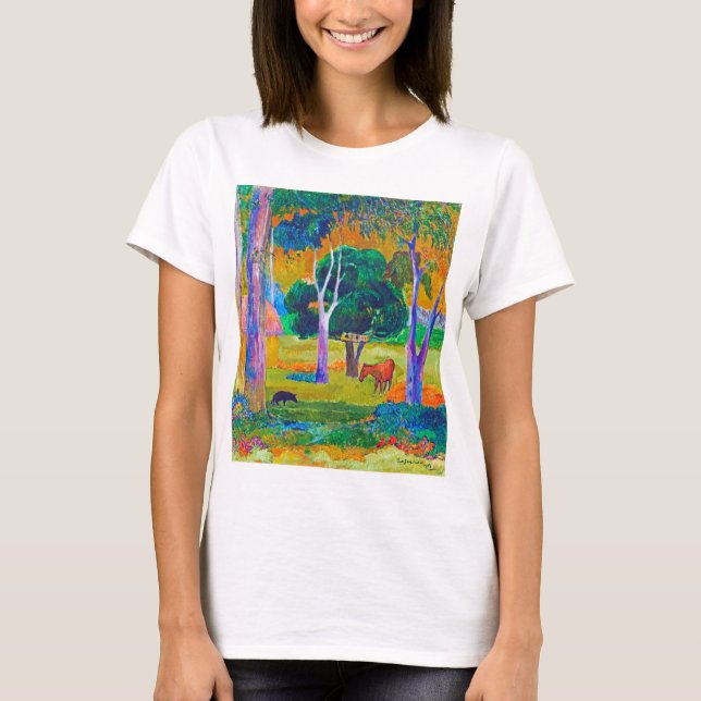 Landscape with Pig and Horse, Gauguin T-Shirt (Front)