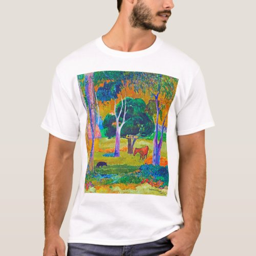 Landscape with Pig and Horse Gauguin T_Shirt