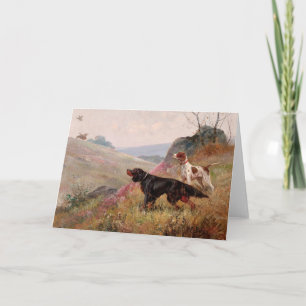Landscape with Pointer and Setter   Eugene Petit Card