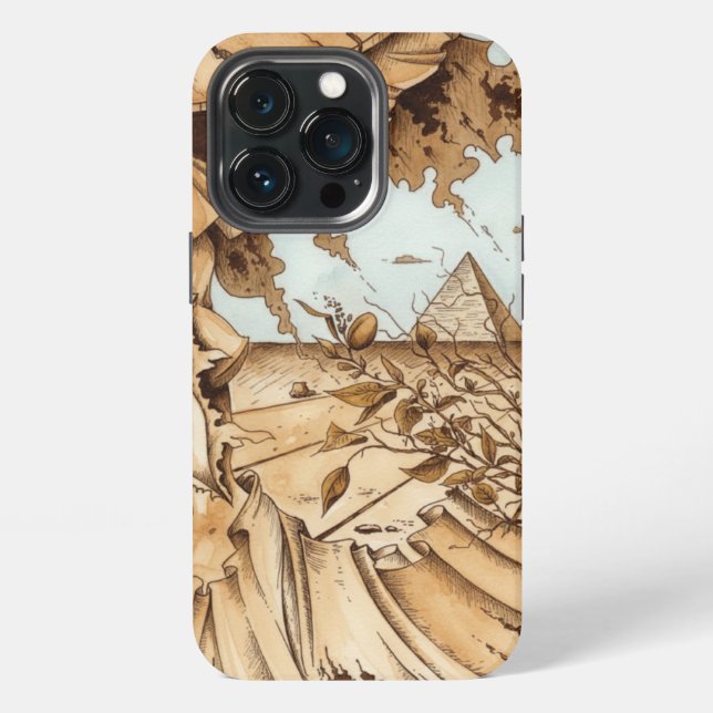 Landscape with Pyramid Iphone Case (Back)