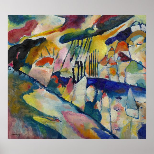 Landscape with Rain by Vasily Kandinsky Poster (Front)