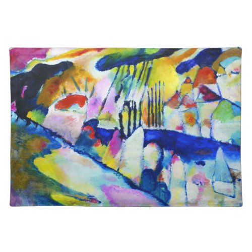 Landscape with Rain by Wassily Kandinsky Cloth Placemat