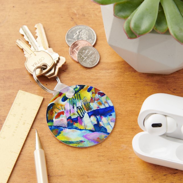 Landscape with Rain by Wassily Kandinsky Keychain (Desk)