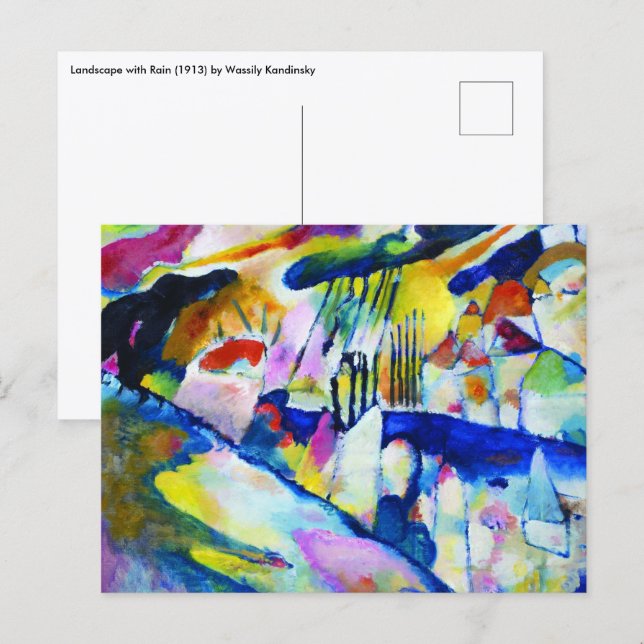 Landscape with Rain by Wassily Kandinsky Postcard (Front/Back)