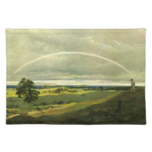 Landscape with Rainbow (by Caspar David Friedrich) Cloth Placemat