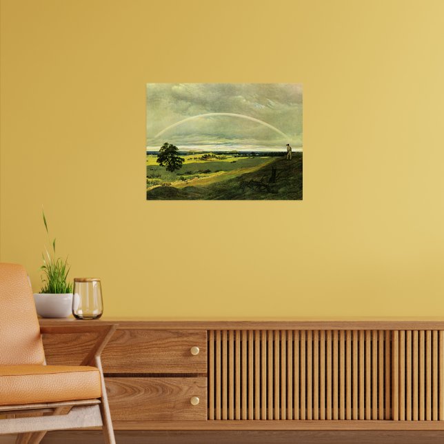 Landscape with Rainbow, famous artwork, Poster (Living Room 2)