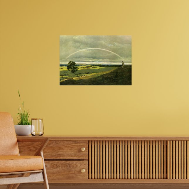 Landscape with Rainbow, famous painting, Poster (Living Room 2)