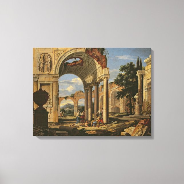 Landscape with Ruins, 1673 Canvas Print (Front)