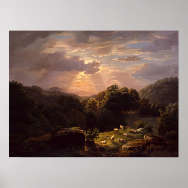 Landscape with Sheep Poster (Front)