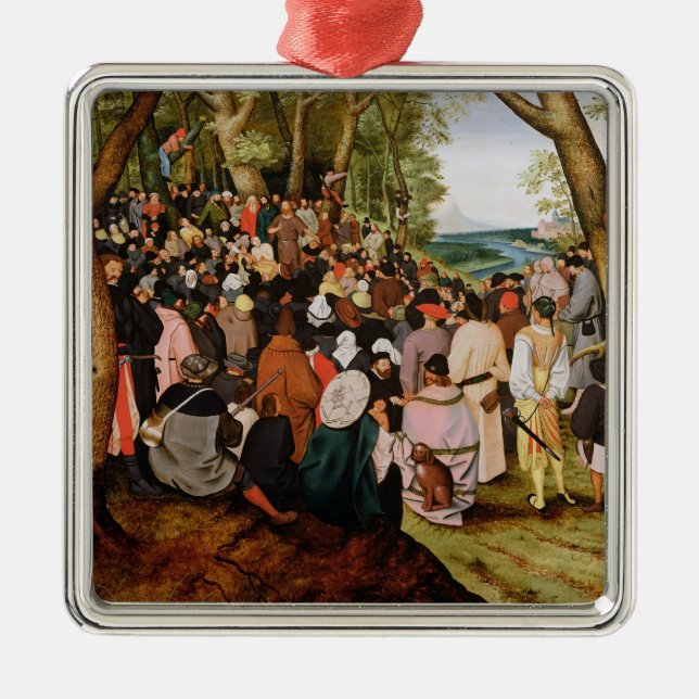 Landscape with St. John the Baptist Preaching Metal Ornament (Front)