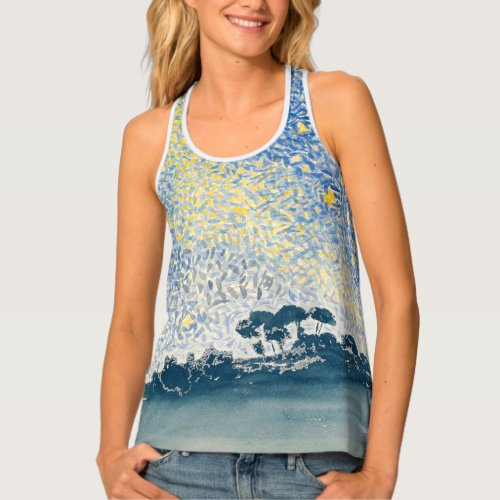 Landscape with Stars by Henri Edmond Cross Tank Top