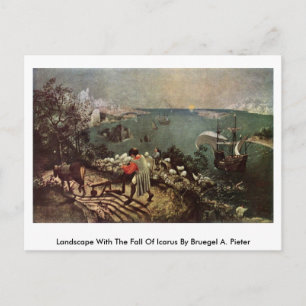 Landscape With The Fall Of Icarus By Bruegel A. Pi Postcard