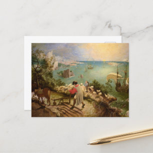 Landscape with the Fall of Icarus by P. Bruegel Holiday Postcard