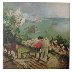 Landscape with the Fall of Icarus, c.1555 Ceramic Tile