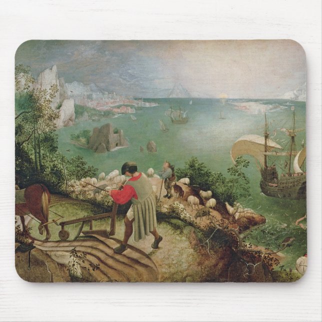Landscape with the Fall of Icarus, c.1555 Mouse Pad (Front)