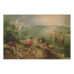 Landscape with the Fall of Icarus, c.1555 Wood Wall Art