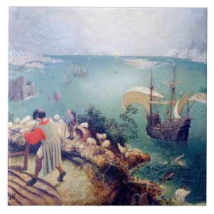 Landscape with the Fall of Icarus, Pieter Bruegel Ceramic Tile