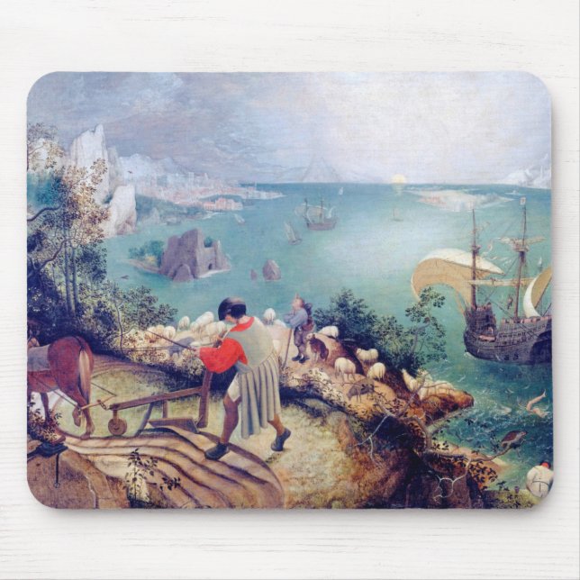 Landscape with the Fall of Icarus, Pieter Bruegel Mouse Pad (Front)