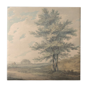 Landscape with Trees and Figures – Joseph Mallord Ceramic Tile