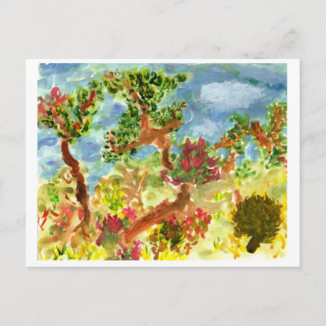 Landscape with wild trees #1 postcard (Front)