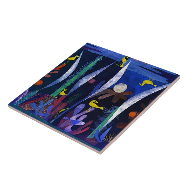 Landscape with Yellow Birds, Paul Klee Ceramic Tile (Side)
