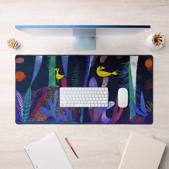 Landscape with Yellow Birds, Paul Klee Desk Mat (Office 1)