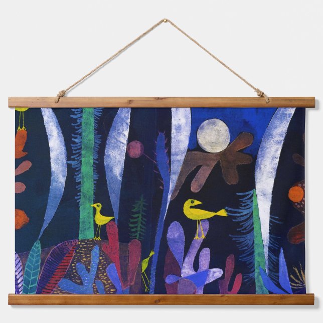 Landscape with Yellow Birds, Paul Klee Hanging Tapestry (Front)