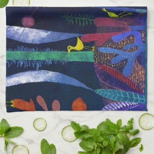 Landscape with Yellow Birds, Paul Klee Kitchen Towel