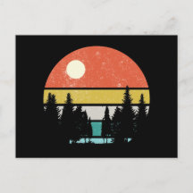 Landscape Woods Nature Retro Sunset Forest
