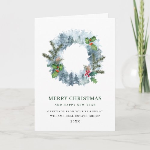 Landscape Wreath Holiday Corporate Greeting