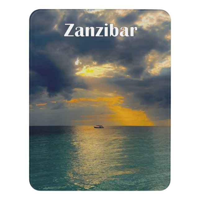 Landscape Zanzibar Door Sign (Contemporary Vert)
