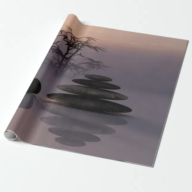 Landscape, Zen Stones,Bamboo Wrapping Paper | Zazzle